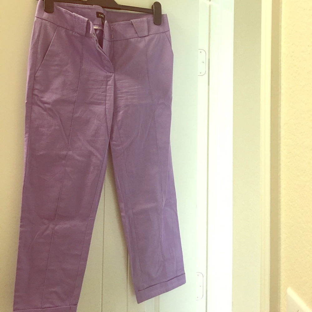 Bebe capris lilac tuxedo ASO trendy petite