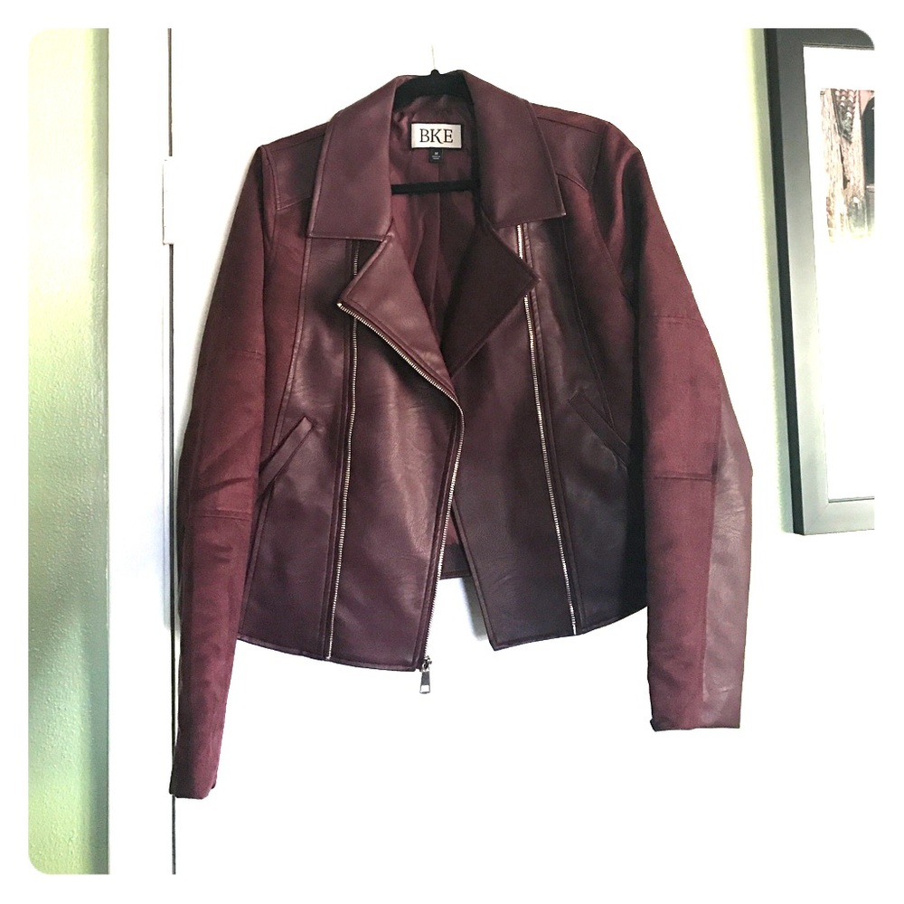 SALE🎉BKE faux leather/suede moto jacket. Size M