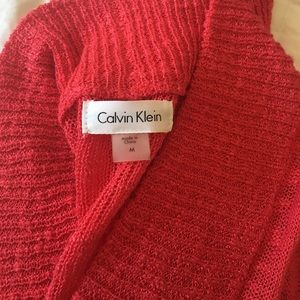 Gorgeous long pink Calvin Klein cardigan. Medium.