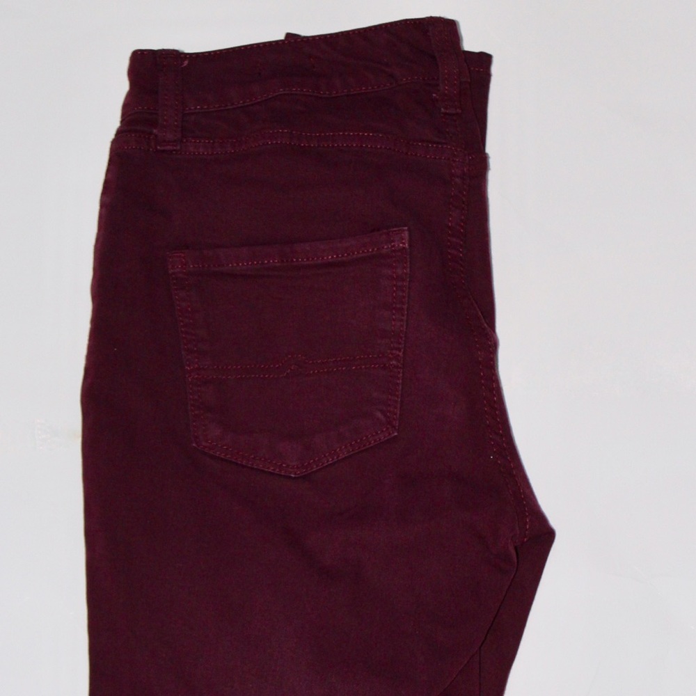 maroon skinny jeans