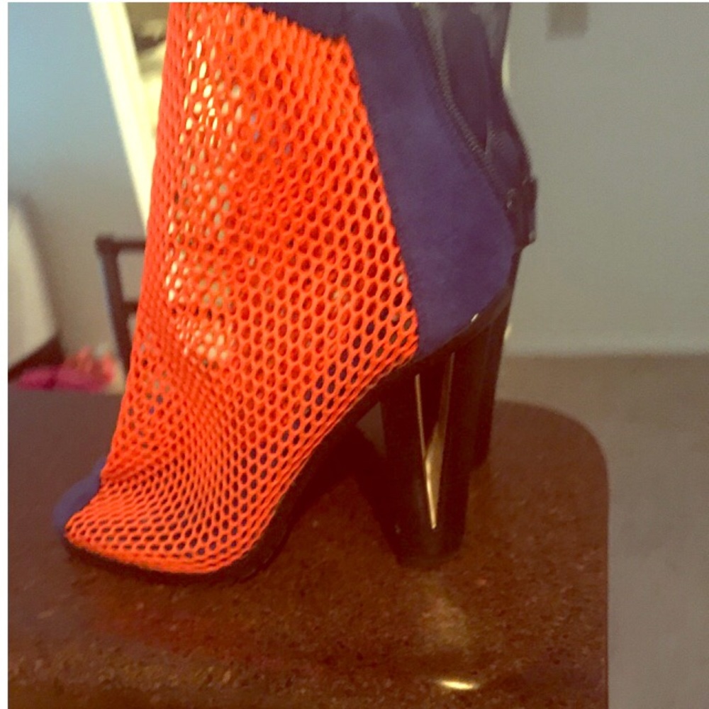 Orange and blue bootie