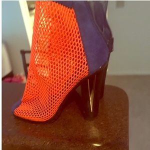 Orange and blue bootie