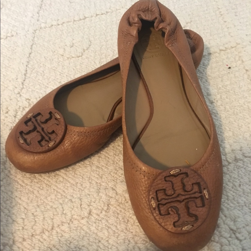 Authentic Tory Burch Tan Leather Flats!