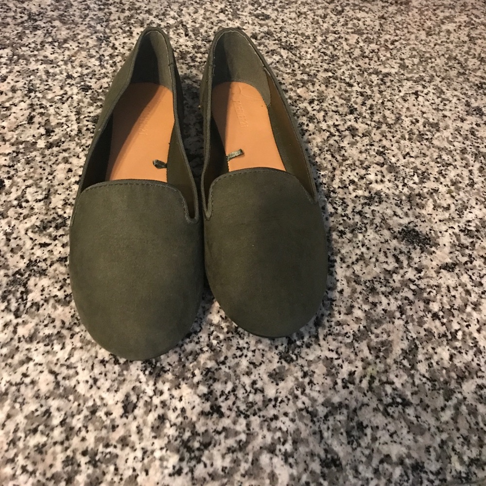 Olive green Flats
