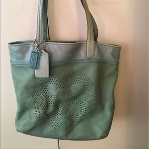 Coach "Audrey" Perforated Tote