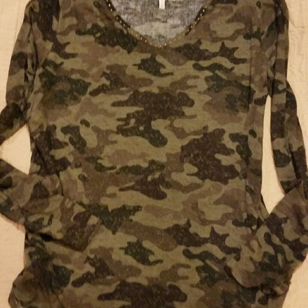 Cato camouflage long sleeve tee