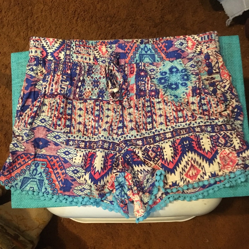 Tribal patterned loose dress shorts!