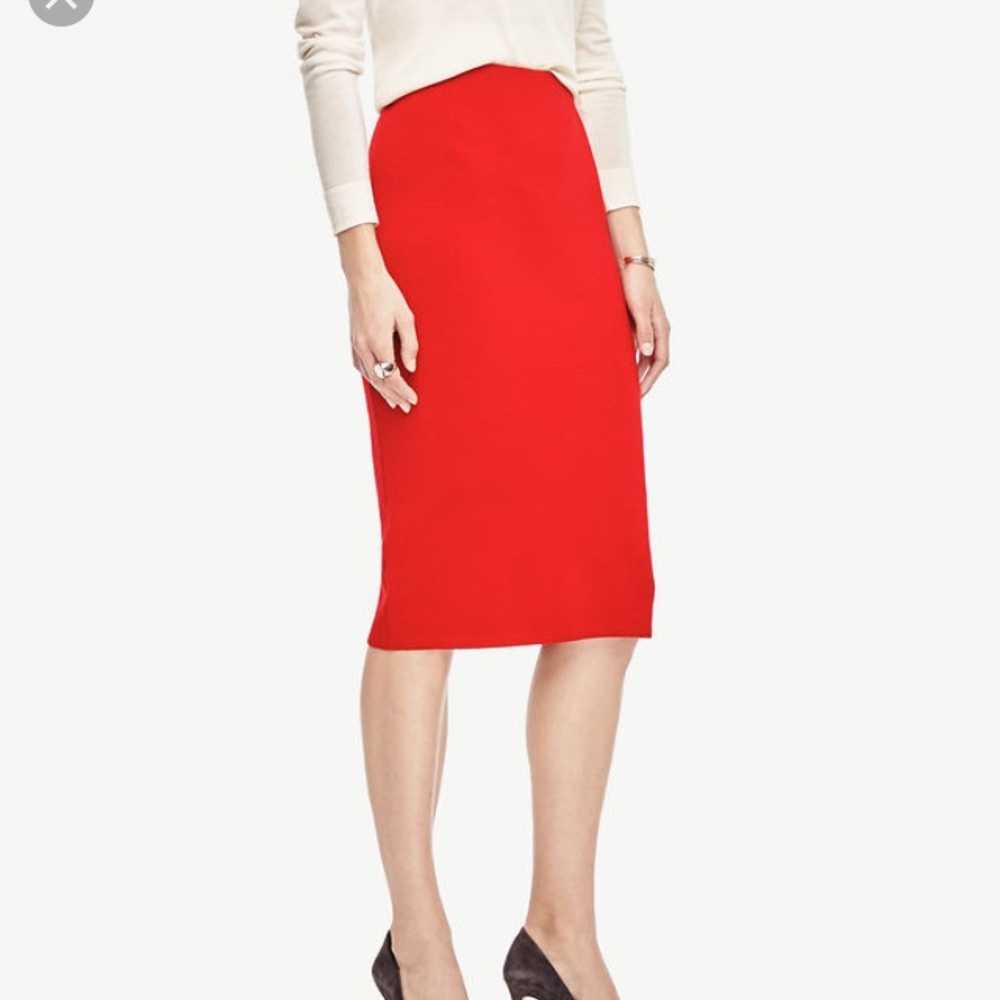 NWT ANN Taylor Red Sweater Pencil Skirt