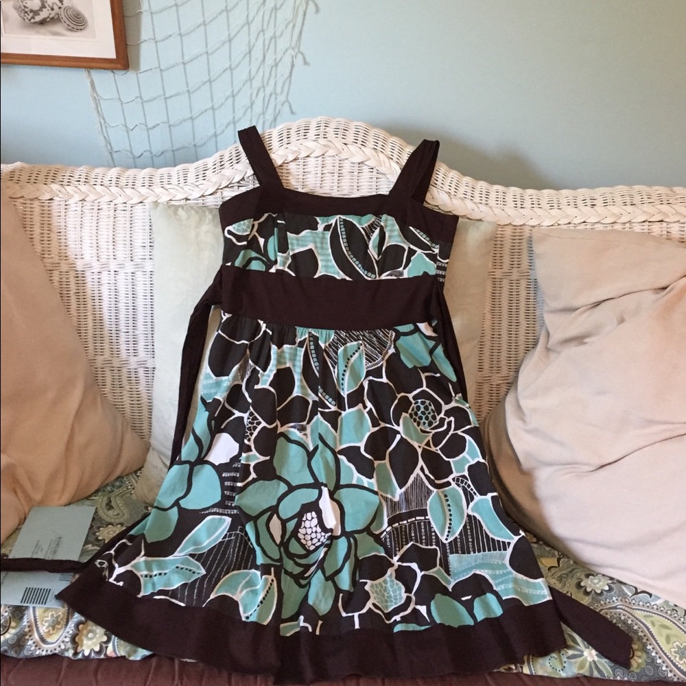 Brown and Teal dress