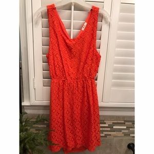 *SOLD* Private Gallery orange lace dress, size L