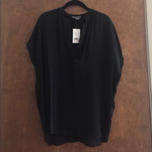 Vince cap sleeve popover silk blouse in size XS
