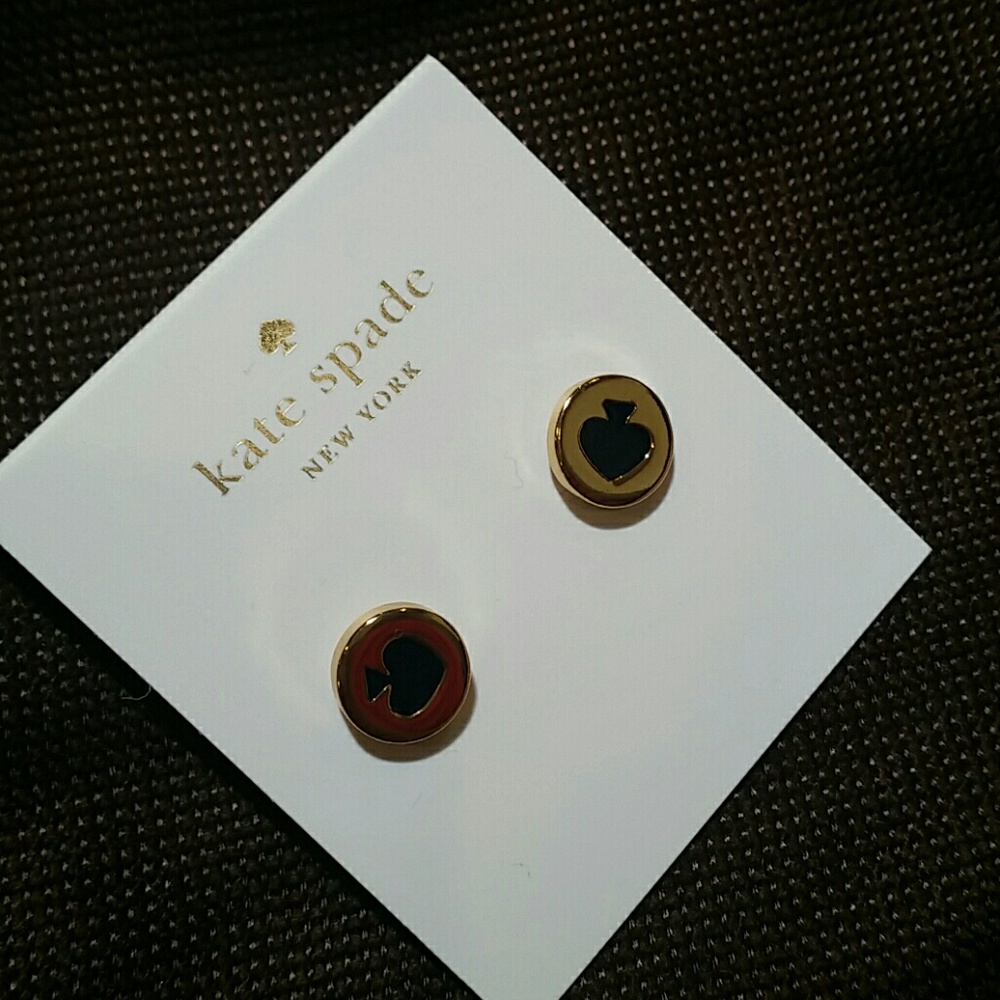 Kate spade "spot the spade" earrings