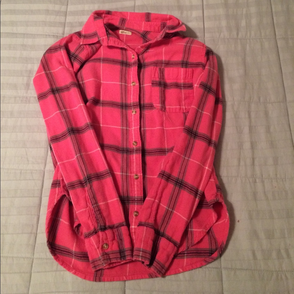 Hot pink flannel from Hollister