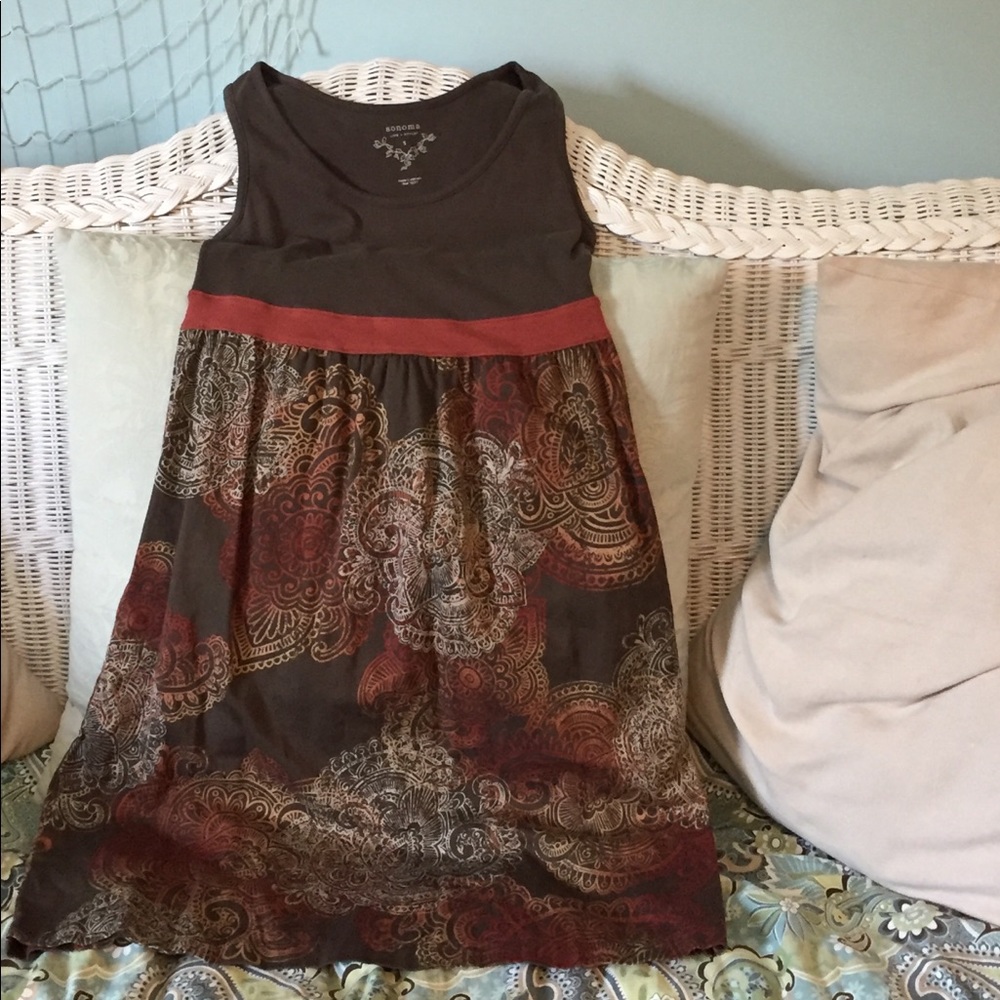 Brown pocket dress