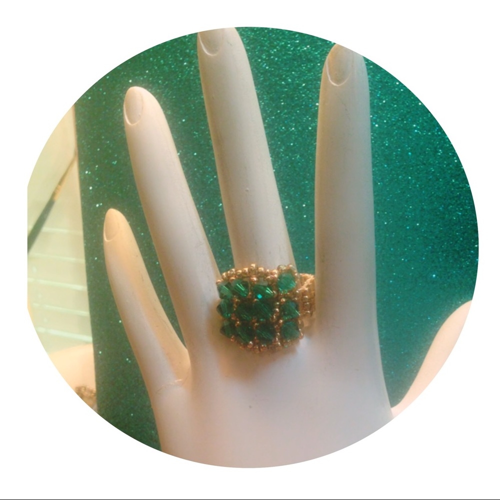 Hand Sewn Right Angle Weave Fashion rings 💍