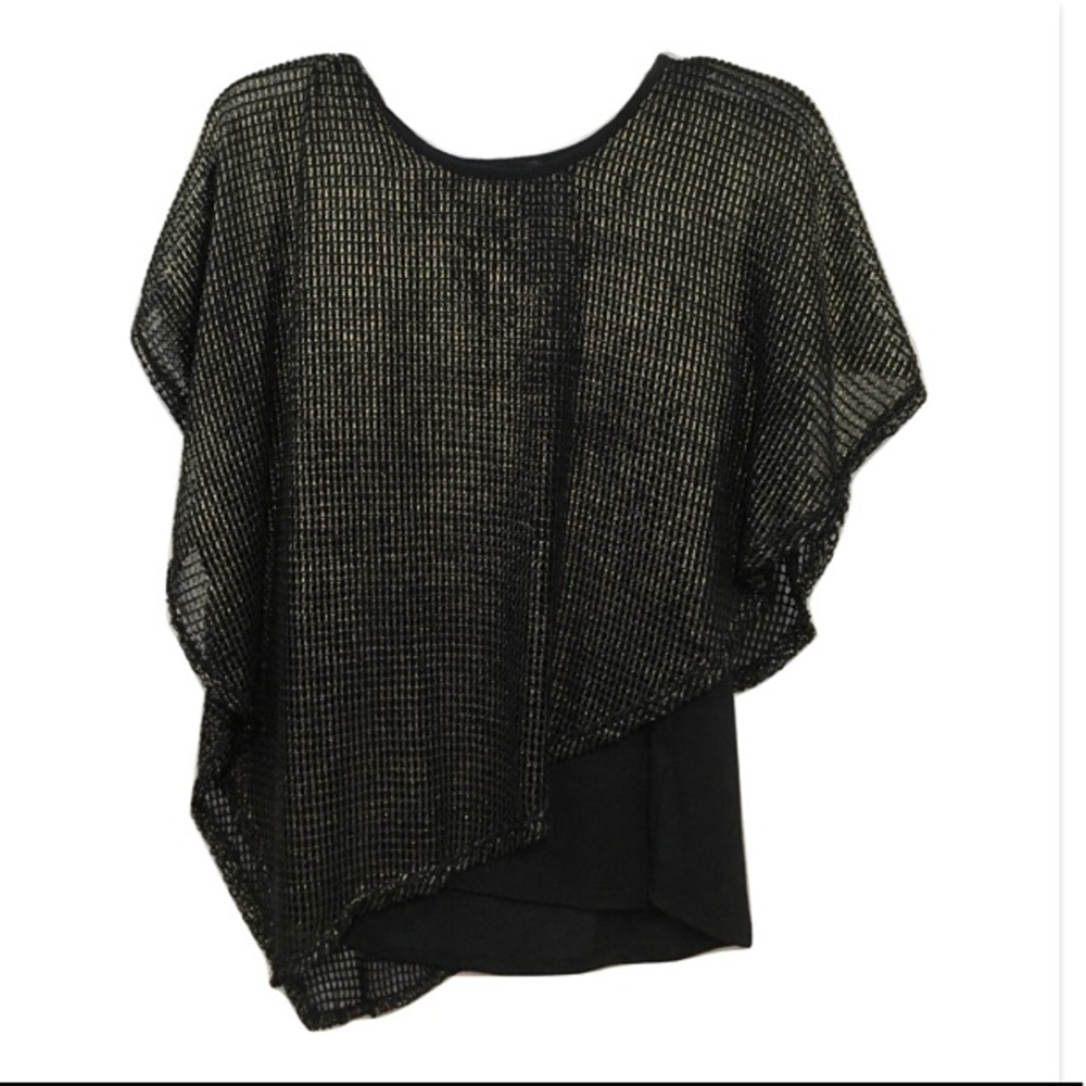 Time Line Gold/ Black Evening Blouse