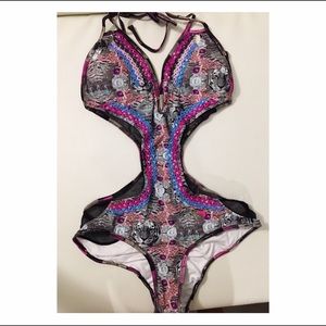 Beautiful Monokini Embroidered Colombian Swimsuit