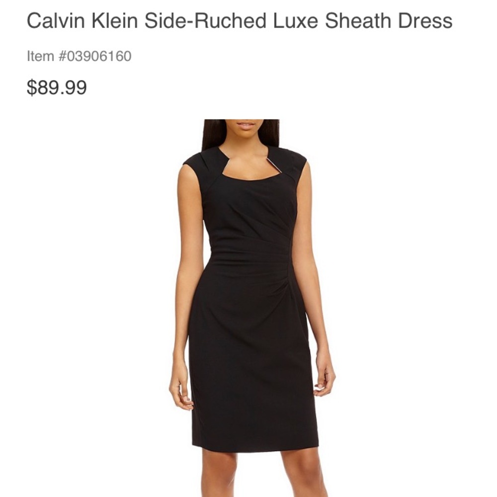 🎉Calvin Klein Side-Ruched Dress