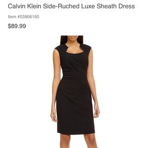 🎉Calvin Klein Side-Ruched Dress