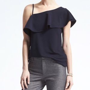 Banana Republic Crepe One Shoulder Top