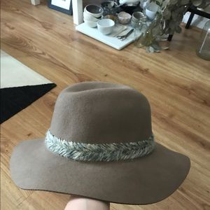 NWT Zara Wool Hat with Woven Detail