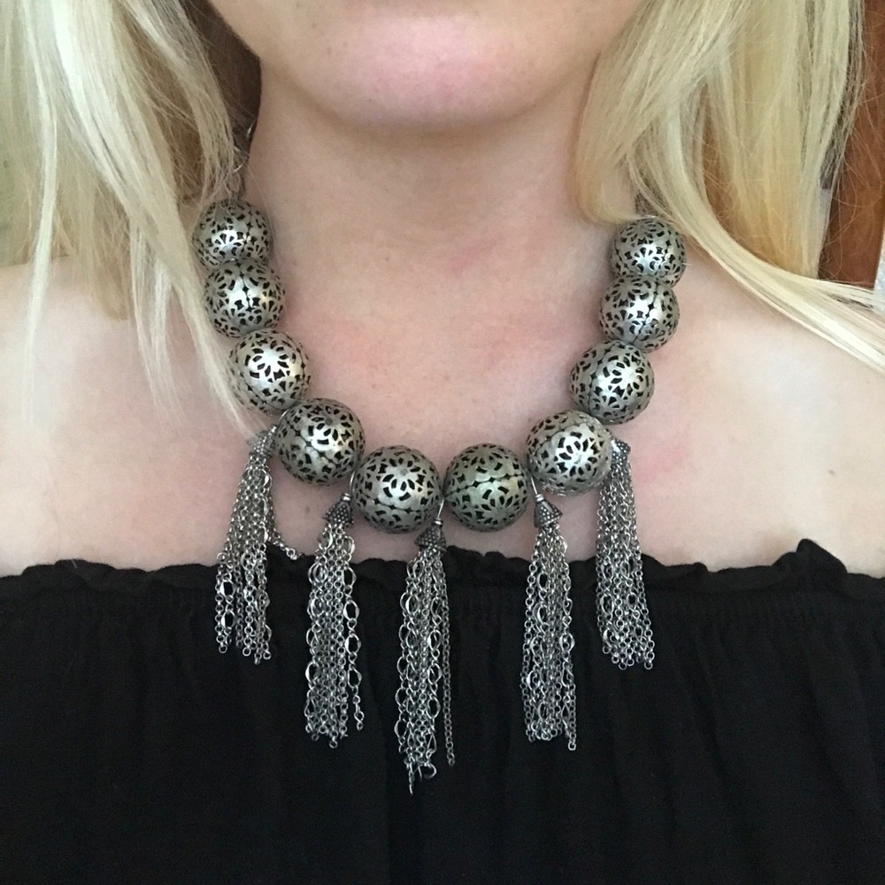 Chicos Silver Statement Necklace
