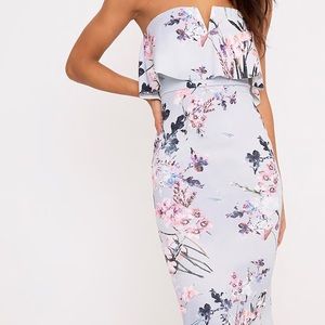 Floral Bandeau Midi Dress