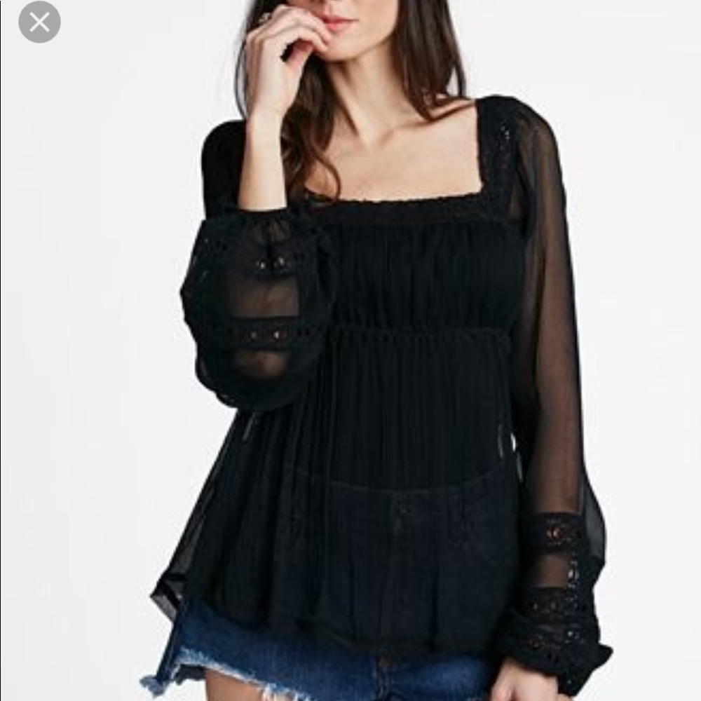 Free People Moonchaser Peasant Crop