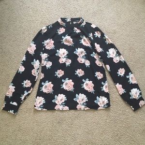 Forever 21 Long Sleeve Floral Blouse