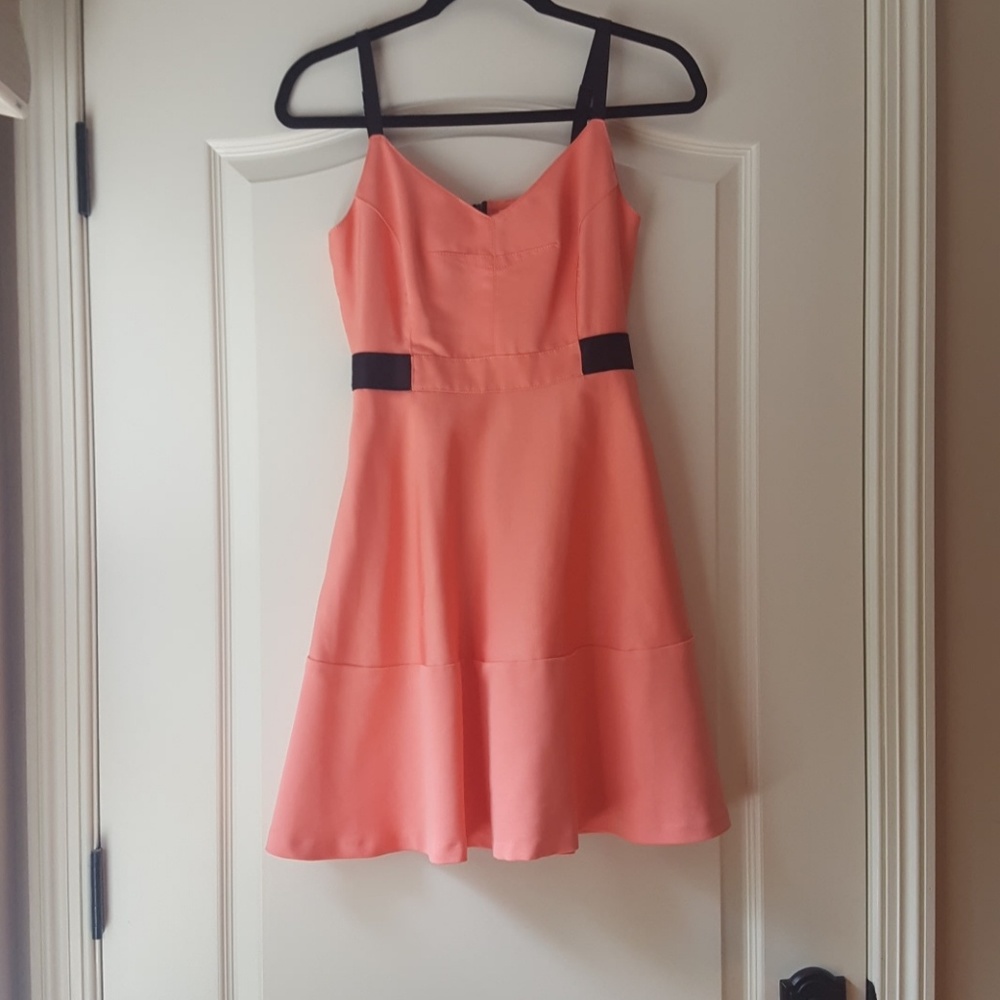Rachel Roy Coral and Black Dress