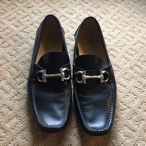 Salvatore Ferragamo Black Men's Leather Driver