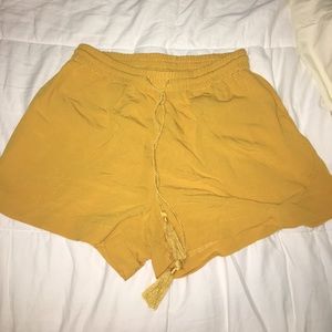 Mustard Yellow Flowy Summer shorts size 6