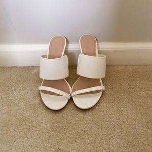 ASOS White Mule Sandal Strappy Heels- like new