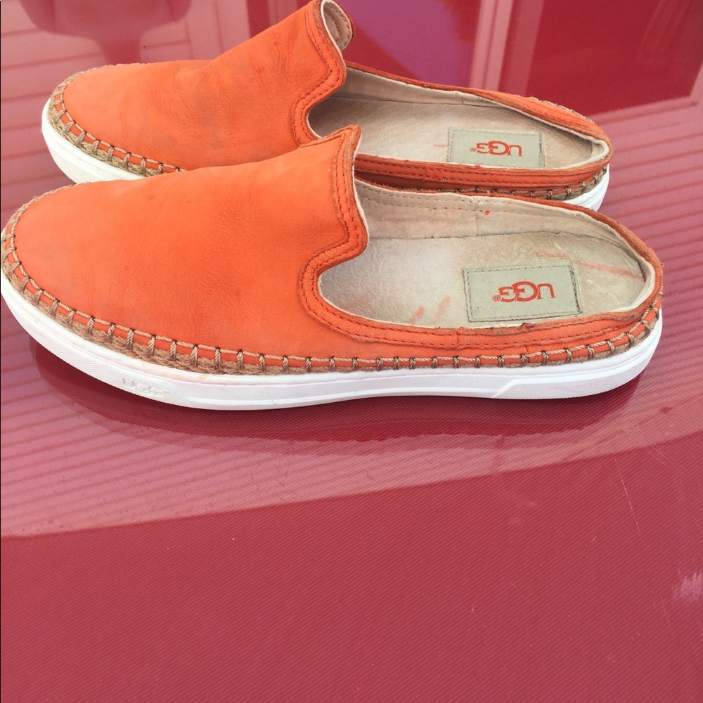 Ugg orange slip on size 8