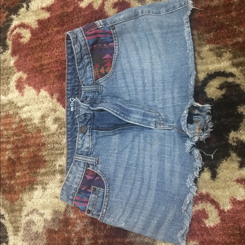 BDG high rise cheeky Aztec shorts