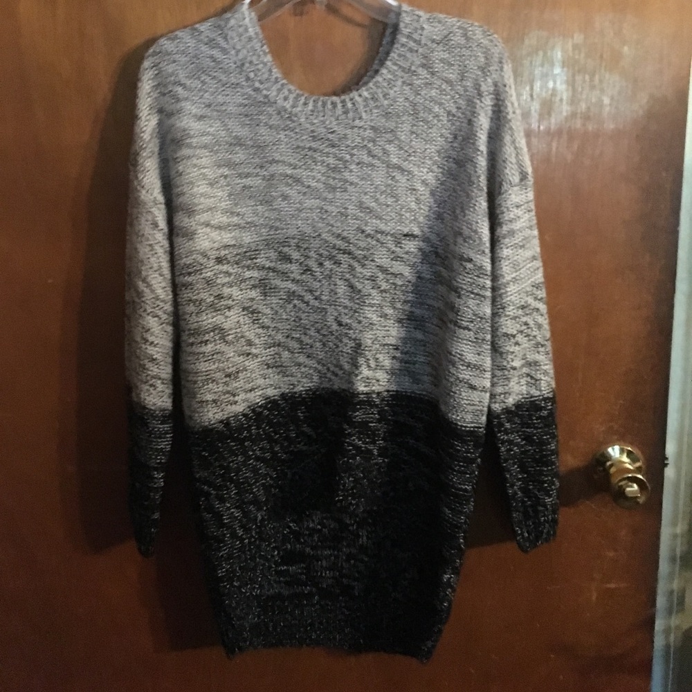 Rue 21 Ombré sweater; gray to black.