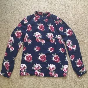 Forever 21 Long Sleeve Floral Blouse