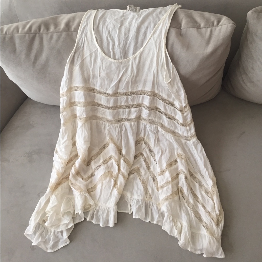 Voile and Lace Trapeze Slip