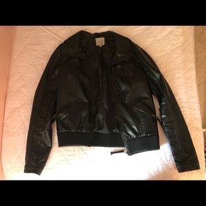 Perfect Condition Vegan Leather Jacket- size S.
