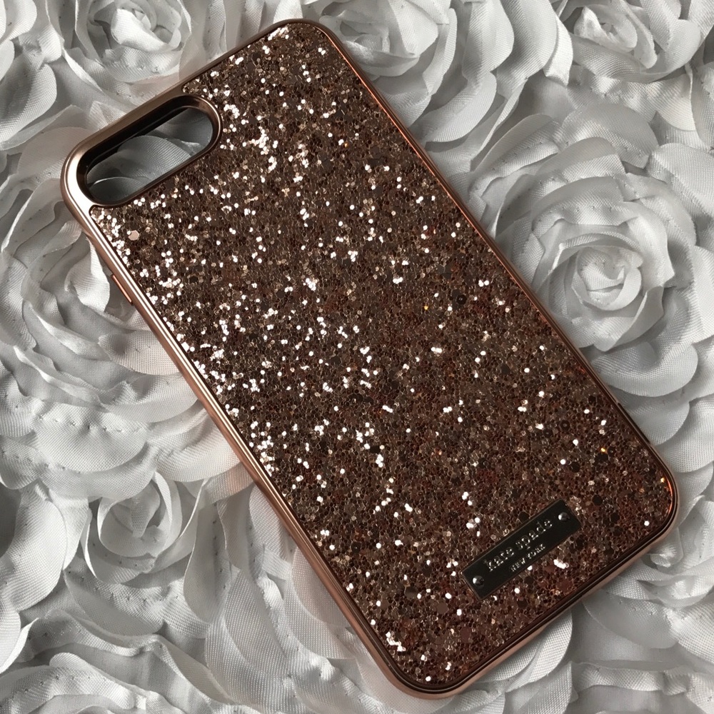 Kate Spade Rose Gold Glitter Case iPhone 7 Plus