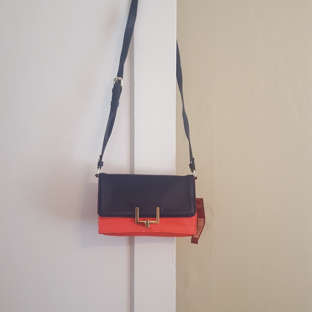 Orange and Navy purse