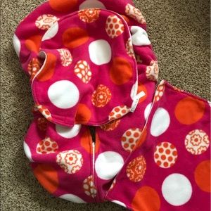 Fleece car seat cover and matching blanket