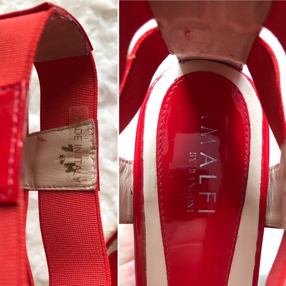 Like new! red patent leather wedges size 7 - Picture 3 of 4