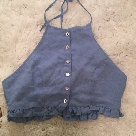 ❌SOLD❌ Baby blue Halter - Picture 2 of 3
