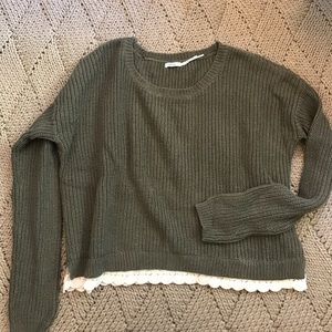 Urban Outfitters olive green knit sweater