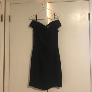 Formal, off the shoulder black dress, size 6