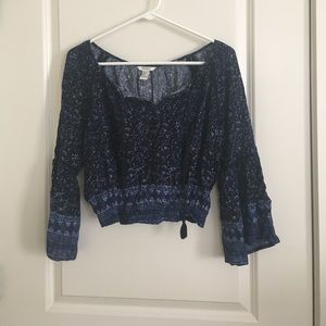 Blue floral blouse from Forever 21