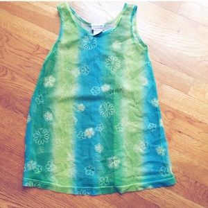 90s vintage y2k tie dye floral mesh shirt