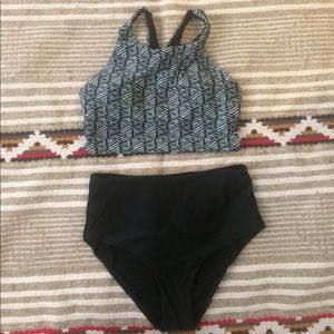 NWOT never worn high waisted geometric bikini