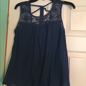 Blue dressy tank top
